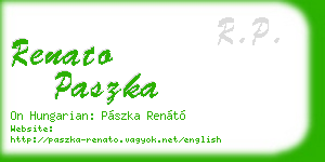 renato paszka business card