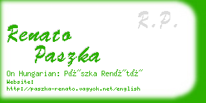 renato paszka business card